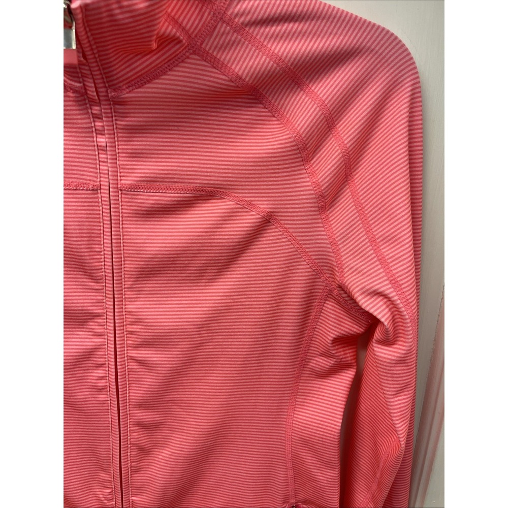 GapBody Pink Striped Full-Zip Jacket Womens S Polyester/Spandex - Picture 3 of 11